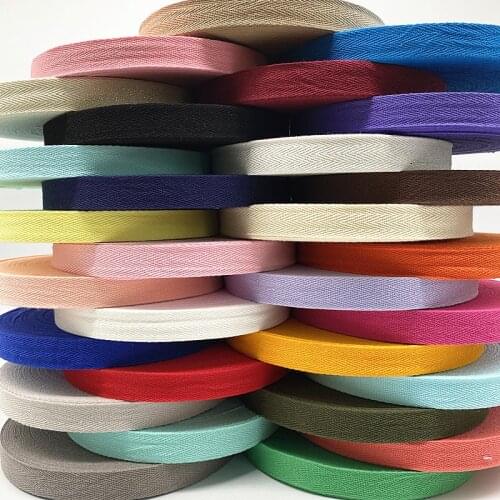 New 10mm 20mm 100% Cotton Ribbon Hserringbone Ribbon Hair Bow Party Christmas Wedding DIY Sewing Crafts
