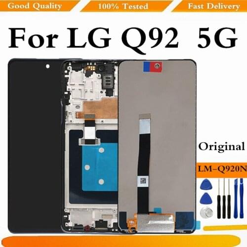 Original 6.67" For LG Q92 LCD Display Touch Screen Digitizer Assembly Replacement For LG Q92 5G Display Screen With Free Tools