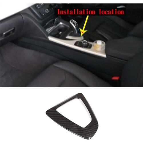 Car Gear Shift Frame Trim Right Hand Drive RHD Real Carbon Fiber For BMW F20 F30 F32 F33 F34 F36 1 3 4 Series Car Accessories