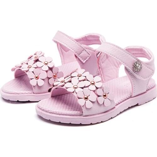 2020 girls APPLIQUE Sandals summer autumn Leisure time kids Casual shoes Comfortable Breathable soft Non-slip Lazy shoes