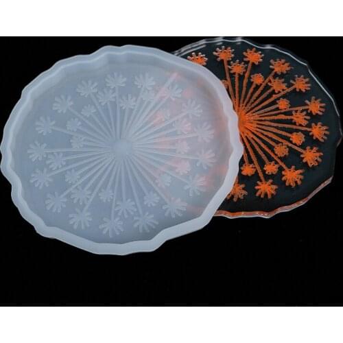 DIY Silicone Mold Glue Drop Set Dandelion Coaster Silica Gel Mold Set Mirror Content Cup Stirring Rod Acrylic Pigment Pen Set