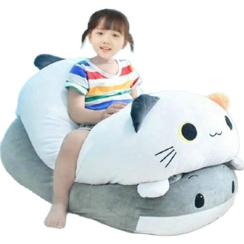 Super Soft Penguin Plush toy Stuffed Black Cat Hamster Big Throw Pillow Girl Sleeping Pillow Bed Decor Corgi Winter Cushion Gift