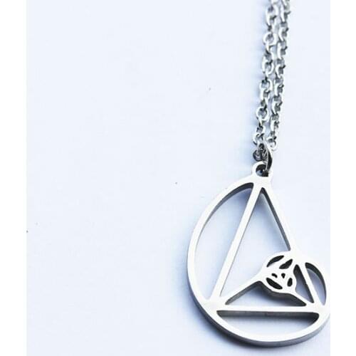 1pc Golden Section Stainless Steel Mathmatic Science Charms Necklace Making Jewelry Accessories