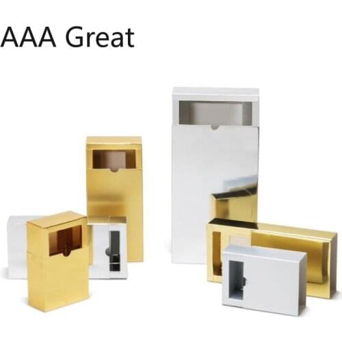 10Pcs/Lot Kraft Paper Packing Box Cake Cookies Drawer Candy Box Wedding Party Birthday Favors Gold Silver Matte Christmas Boxes