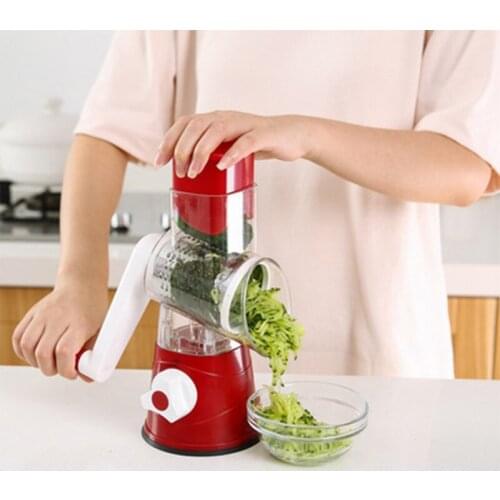 3 in 1 Vegetable Mandolin Slicer Rotating Drum Vegetable Cutter Multi-Function Vegetable Cutter Home Kitchen Vegetable Cutter