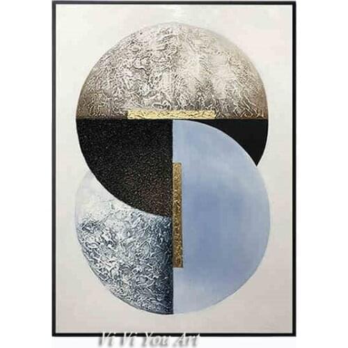 Abstract Hand Painted Gold leaves Canvas Painting Fahsion Poster Big Wall Art Picture For Living Room Aisle Modern Home Decor