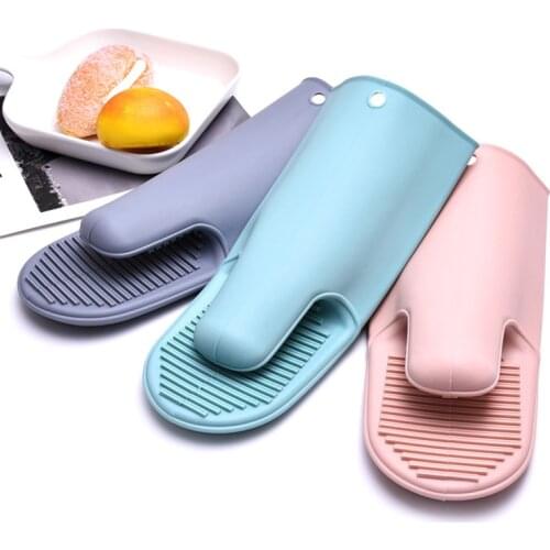 Household Thicken Silicone Baking Oven Mitts Microwave Oven Glove Insulation Non Stick Anti-slip For Kitchen Gadgets Cooking BBQ