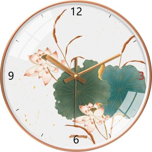 New 12 Inch Chinese Style Silent Clock Simple Personality Wall Clock Modern Design Living Room Clock Retro Wall Charts