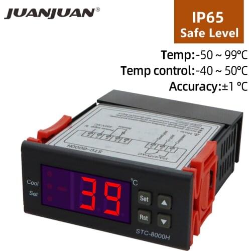 STC-8000H Digital Temperature controller Thermoregulatorre with Refrigeration, exceeding temperature limit alarm functions50%off