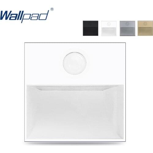 Motion Sensor Footlight Corridor Stair Switch Function Key For Wall White And Black Plastic Module Only Wallpad