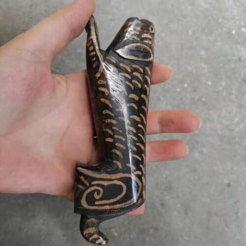 Antique Collectibles Bontiq Wood Fossil Ground Beads Heirloom Ornaments Tiger Horns Legacy Products of Himalayan Civilization