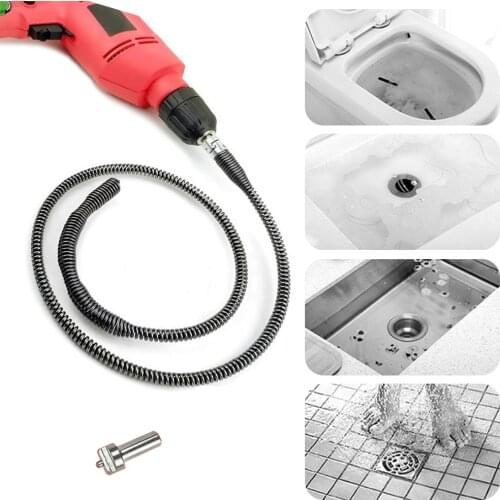 1M Drain Dredging Spring Sink Cleaner Sewer Dredging Tool Kitchen Drain Tools Bathroom Accessories Gadgets