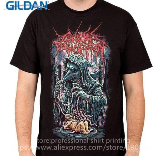 Print T Shirt Fashion Sleeve Crew Neck Men Cattle Decapitation Plague Born Office Short-Sleeve Top T Shirt