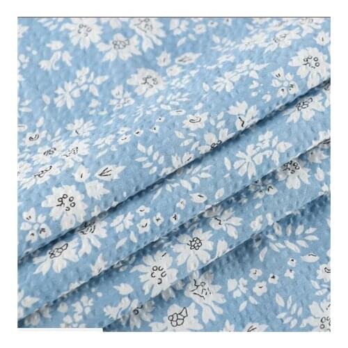 Cotton sweat cloth salt shrinkable reactive plain digital printed lining sand washed knitted class a cotton fabric floral fabric