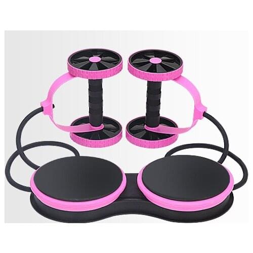 K2011 AB Wheels Roller Stretch Elastic Abdominal Resistance Pull Rope Tool AB roller for Abdominal muscle trainer exercise