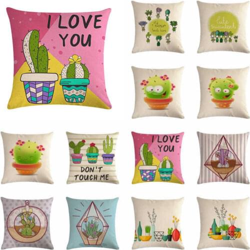 Cactus Elf Pillow Cover Throw Pillow Case Sofa Cushion Cover Home Decor 18