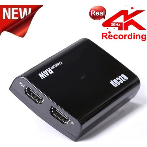 USB 3.0 HDMI Game Capture Card Live Streaming Box Recording In 4K 30hz ,1080P 120fps 60fps ,Audio Video Pass Through,Mic Input