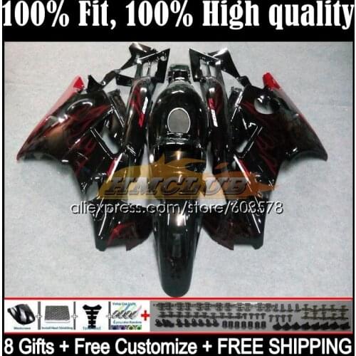 Injection Body For HONDA CBR 600F3 CBR600FS CBR600F3 11CL.71 CBR600 F3 95 96 CBR 600 CC FS F3 1995 1996 OEM Fairing Red flames