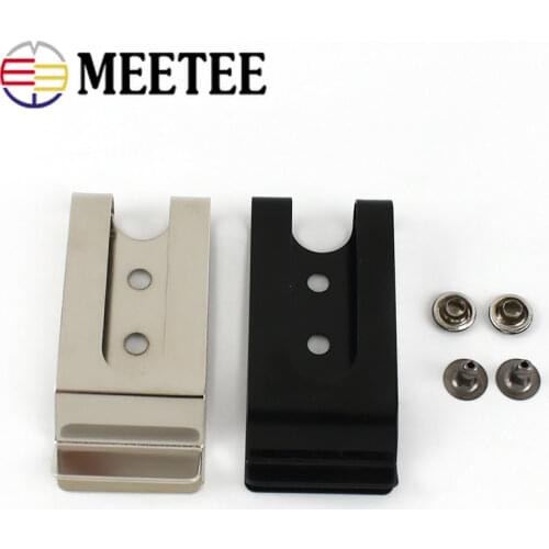 Meetee 10/30Pcs 55X26mm Metal Belt Clips Hardware Buckle Hook for Pockets Wallet Key Hooker DIY Band Loop Clasp Accessories
