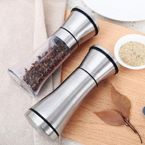 Stainless Steel Pepper Mill Grinder Spice Sea Salts Pepper Grinder with Adjustable Coarseness Ceramic Rotor Pepper Mills