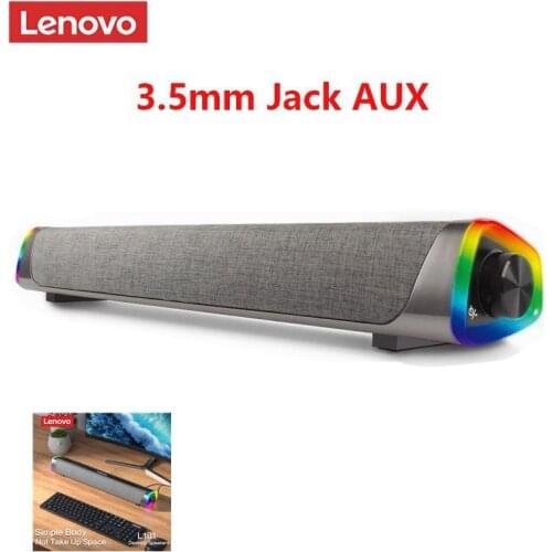 Lenovo L101 Desktop Speaker Stereo Music Surround Subwoofer Оратор For Macbook Laptop Notebook PC Player Wired Loudspeaker