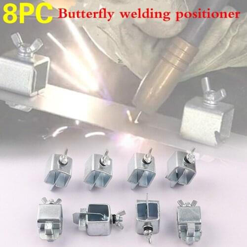NEW 8Pcs Welding Positioner Auto Car Body Metal Sheet Plate Butt Joint Welding butterfly clip Sheet Metal Locator Clip Holder