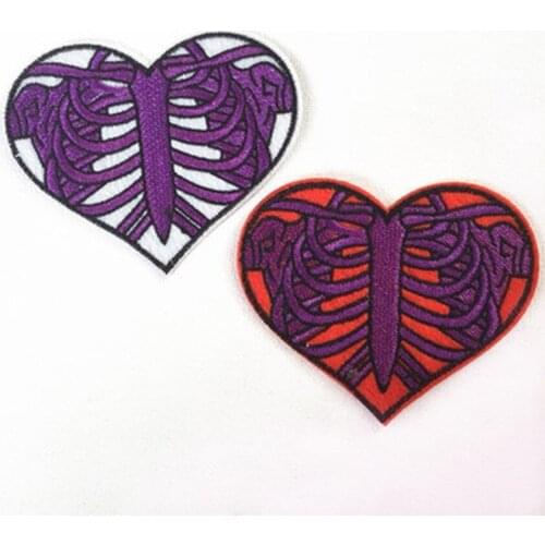 New Red Hearts Patches for Clothing Embroidered Iron on LovePatches Badges Stripe on Clothes Applique Decoration DIY
