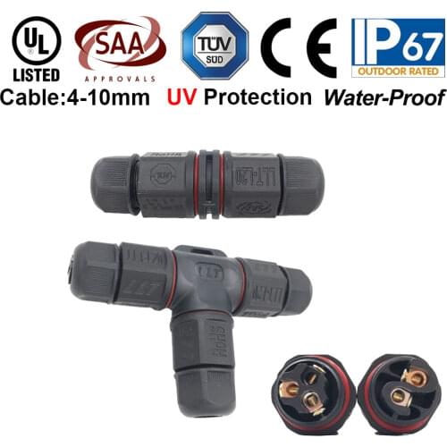NEW L16 L20 Cross connector waterproof straight connector outdoor led connectors waterproof IP67 15A 300V led light connector