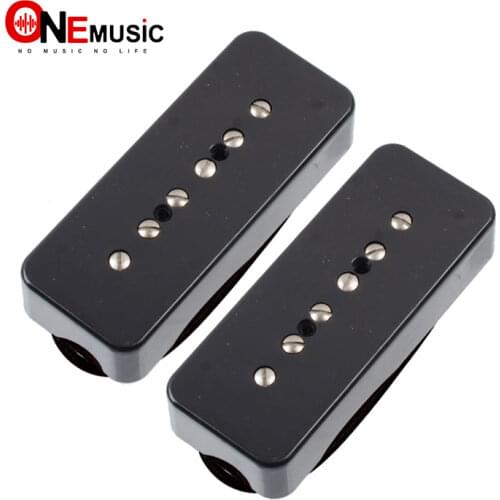 Single Coil Soap Bar Pickups For P-90 P90 Guitar Black
