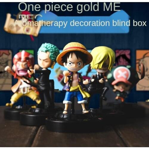 Blind Box One Piece Doll Two-dimensional Animation Car Aromatherapy Decoration Model Childrens Gifts Collectibles Unisex 7-12y