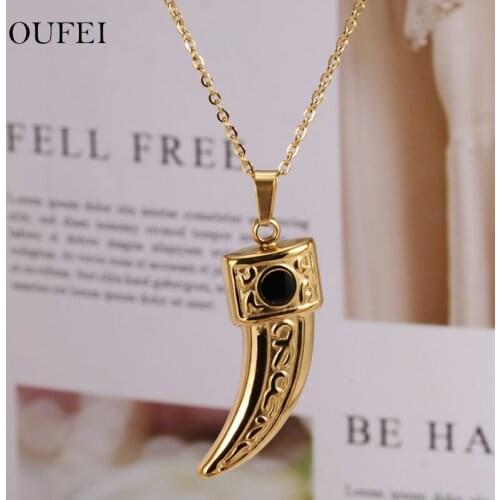 OUFEI Wholesale long necklace For women Stainless Steel Necklace Jewelry Accessories Necklaces Pendants Valentines Day jewlery