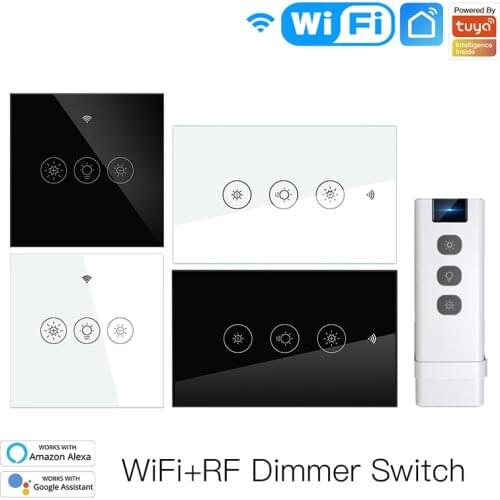 WiFi RF Smart Light Dimmer Switch 2/3 Way Muilti-Control Smart Life/Tuya APP Control Works With Alexa Google Voice Assistants