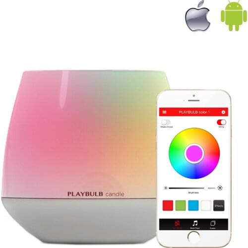 PLAYBULB Electric Candle LED Flameless RGB scented Romantic Tea light Flashlight Colored Glitter battery operated Candles Holder