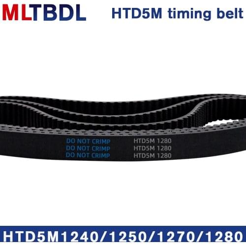 HTD 5M Timing belt C=1240/1250/1270/1280 width 10/15/20/25mm Teeth 248 250 254 256 HTD5M synchronous Belt 1240-5M 1250-5M 1270