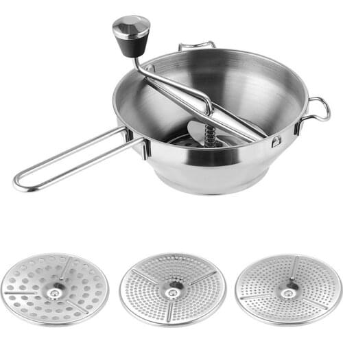 Manual Food Mixer Grinder Garlic Grinder Mashed Potatoes Masher Press Vegetable and Fruit Jams Grinder Pumpkin Mill