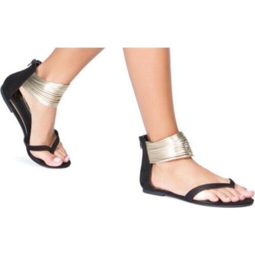 Flat Sandals Lace Womens shoes Ankle Wrap Summer Sandal For Female Sweet Beach Shoe Ladies Flip Flop Women Sandals