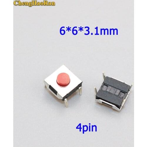 ChengHaoRan 10 pcs 6X6X3.1mm Touch Button Switch 4pin DIP 6 * 6 * 3.1mm tact Tactile Switches Button for LCD Screen Monitor