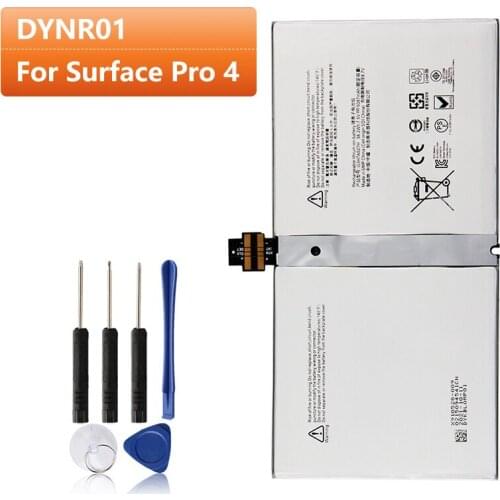 Replacement Battery DYNR01 For Microsoft Surface Pro 4 Pro4 G3HTA027H 1724 Authenic Rechargeable Battery 5087mAh With Free Tools
