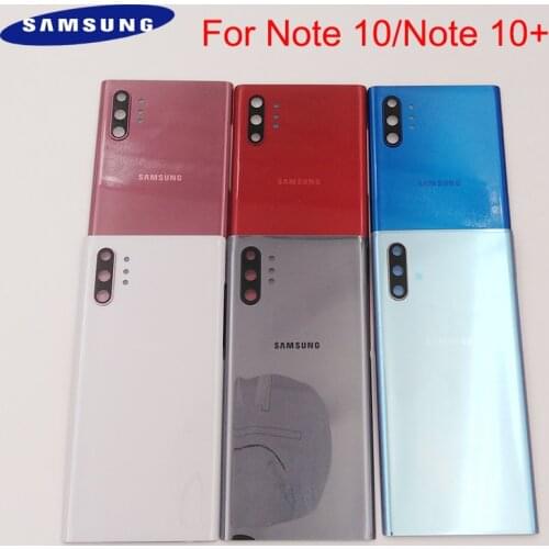 Samsung Note 10 Plus Back Battery Housing Cover Rear Door Panel Replacement Case For Galaxy Note 10/Note 10+ & Camera Lens Frame