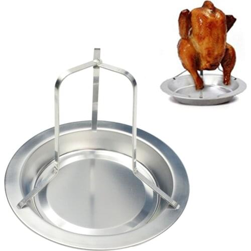 1Set Barbecue Grilling Chicken Roaster Rack Non-Stick Chicken Roaster Rack With Bowl BBQ Grill Rack Accessories Kitchen BBQ Tool