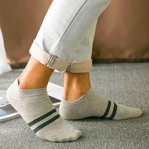 1Pair Unisex Comfortable Stripe Cotton Sock Short Ankle Socks Casual Ankle Socks Female Comfort Sox Breathable Sports socks