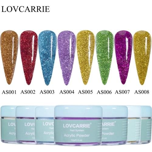 12g Glitter Acrylic Powder Mix Holographic Dipping Powder Sequins Pigment for Nail Art Extension Professional Nails Supplies