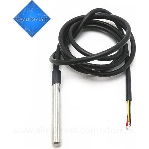 1pcs/lot DS1820 Stainless steel package Waterproof DS18B20 temperature probe temperature sensor 18B20 For Arduino