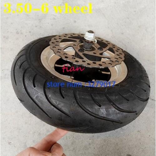 2019 High Quality 10 Inch Electric Scooter Wheel with Hub 3.50-6 Vacuum Road Tyre with Brake Disc Fits Folding Electric Scooter