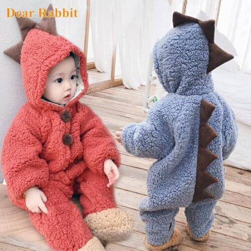 2021 new born Baby jumpsuit toddler romper autumn winter suit going out newborn holding clothes boys girls cotton padded clothes