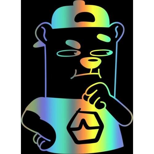 40132# Die-Cut Vinyl Decal URAL Sound Bear 2 Car Sticker Waterproof Auto Decors on Car Body Bumper Rear Window