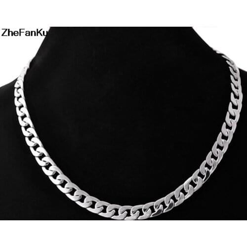 6/7/10mm Silver Tone Stainless Steel Figaro Chain,Stainless Steel Chain Necklace Fashion MenS WomenS Gift Jewelry