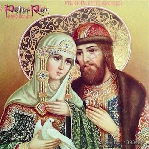 DIY 5D Diamond Mosaic Religious Icon full Round square Drill Diamond Painting Crystal Cross Stitch Kit Diamonds Embroidery Home