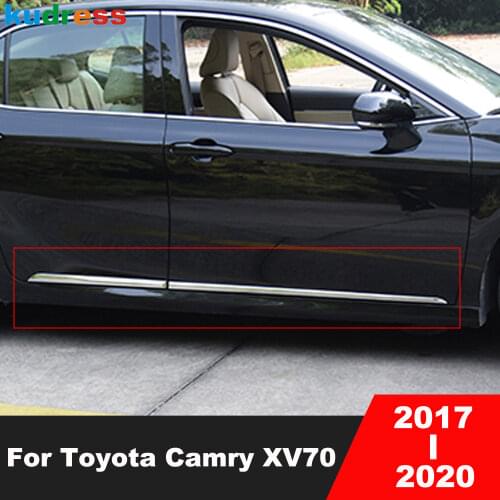 For Toyota Camry XV70 2020 2017 2019 2019 Car Side Door Body Molding Protector Cover Trim Strip Plate Sticker Auto Accessories