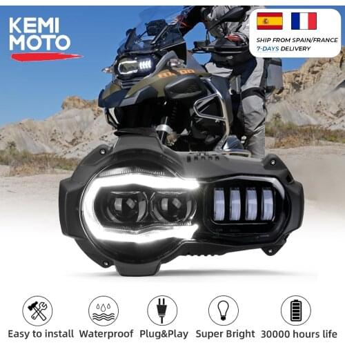 E9-Mark For BMW GS 1200 LED Headlights Assembly For BMW R1200GS 2004-2013 LC R 1200GS ADV Adventure R1200 GS Motorcycle Lights